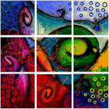 Designer  Multipanel Oil Painting G597